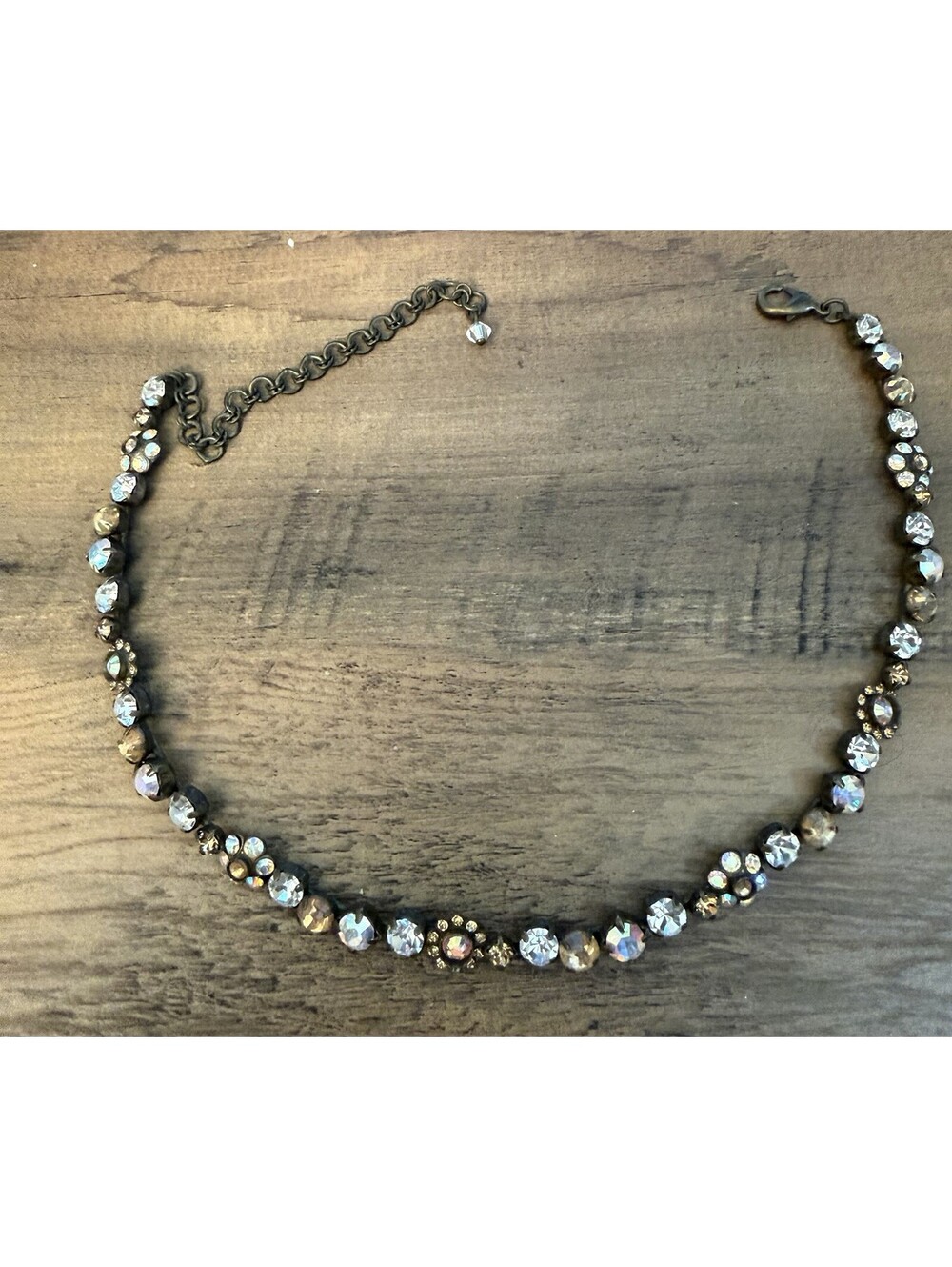 Sorrelli Multi Color Classic Line Crystal 15"-17” Tennis Necklace